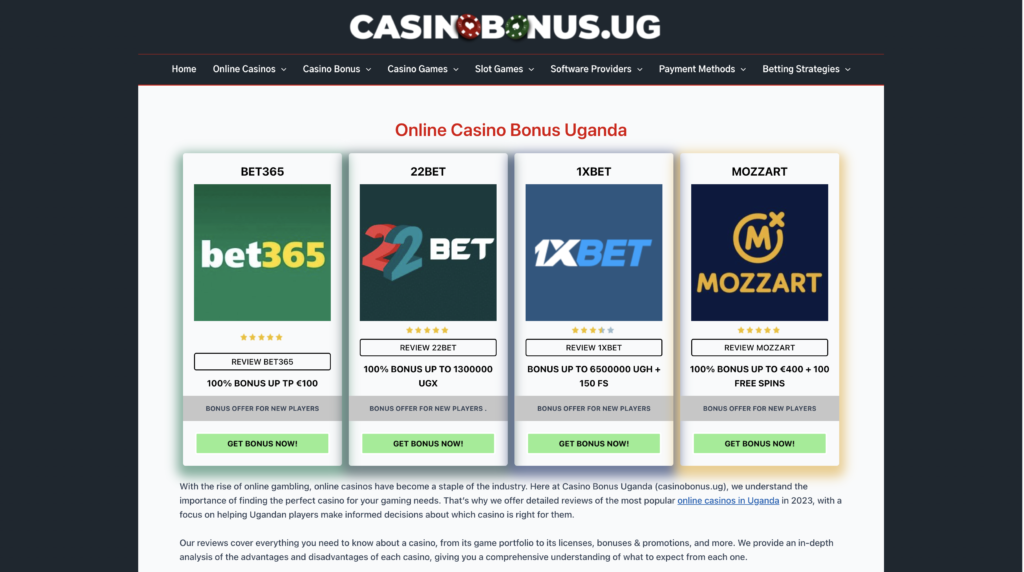 casinobonus uganda